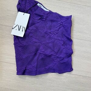 Zara Purple Crop Top